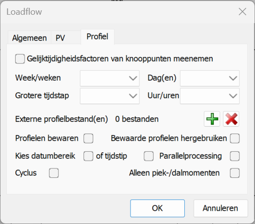 Loadflow met profiel